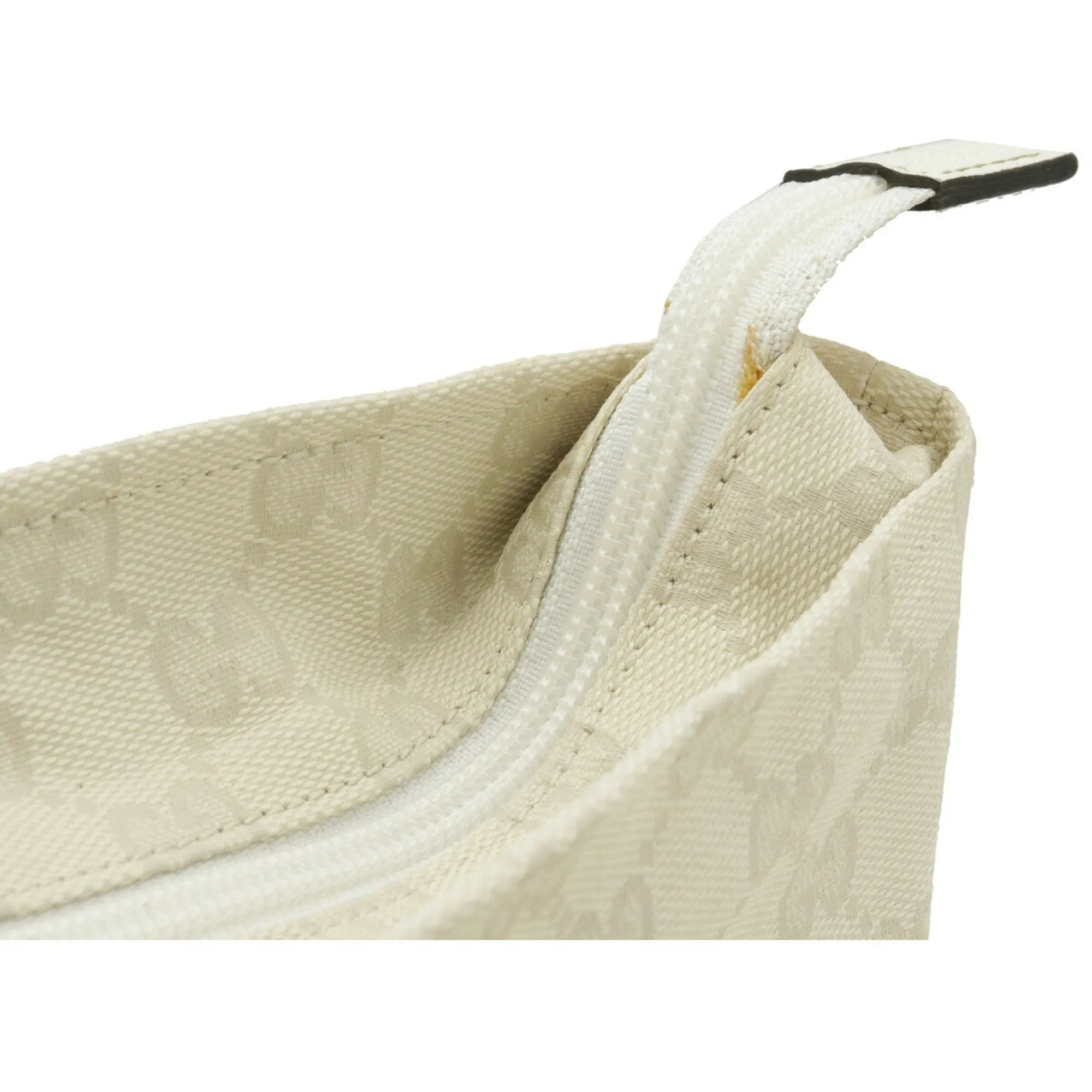 Gucci GG Canvas Sherry Line Tote Bag Shoulder Leather Ivory Beige 131230