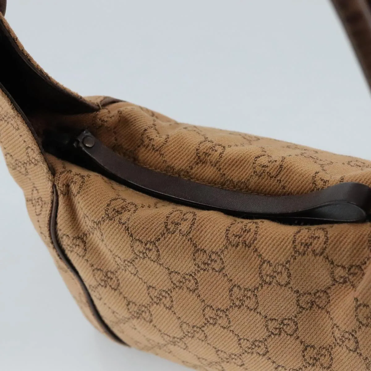 GUCCI GG Canvas Shoulder Bag Beige 101333 ep6858
