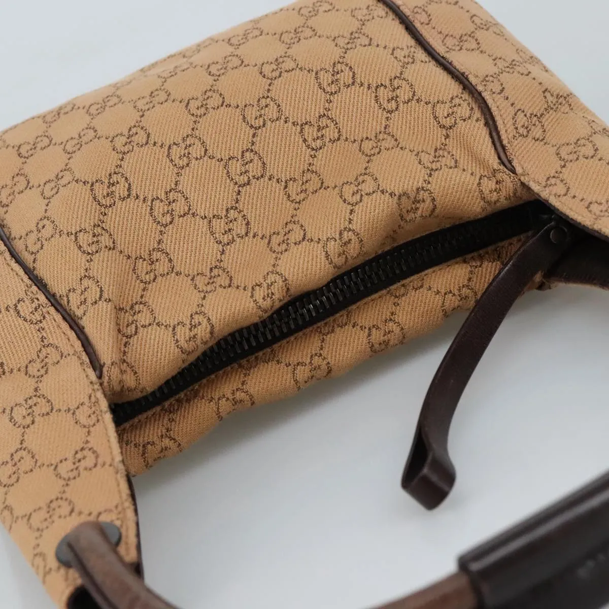 GUCCI GG Canvas Shoulder Bag Beige 101333 ep6858