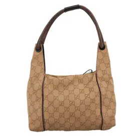 GUCCI GG Canvas Shoulder Bag Beige 101333 ep6858