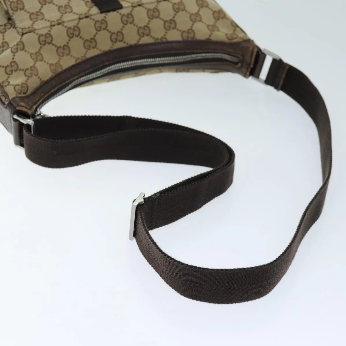 GUCCI GG Canvas Shoulder Bag Beige 131211 73982
