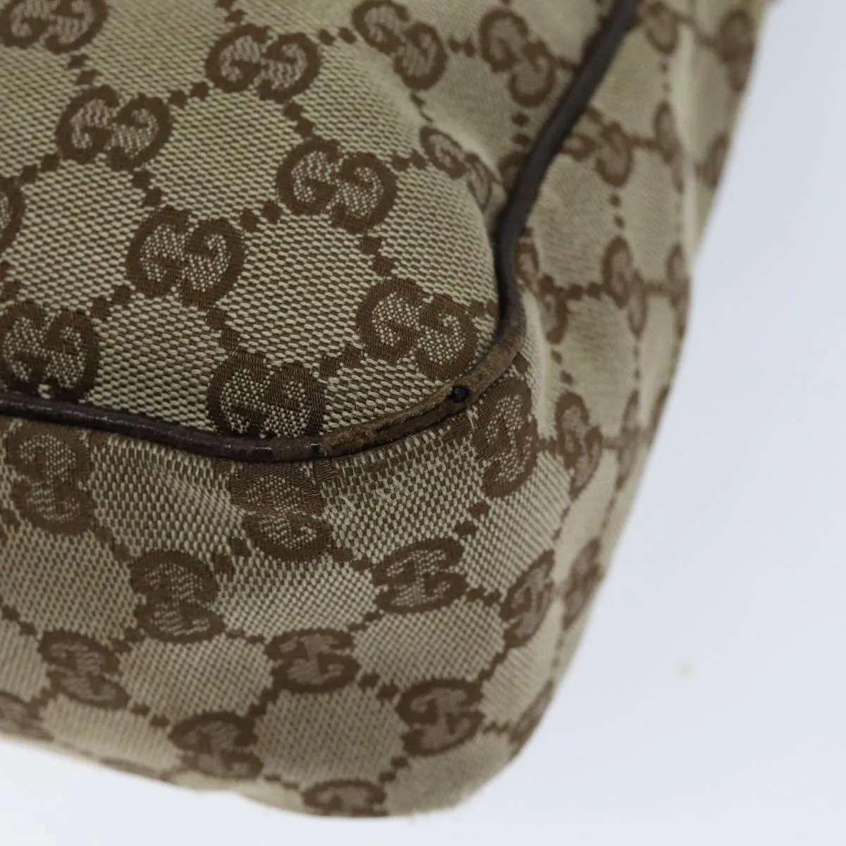 GUCCI GG Canvas Shoulder Bag Beige 131211 73982