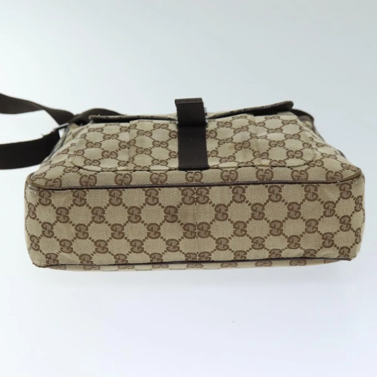 GUCCI GG Canvas Shoulder Bag Beige 131211 73982