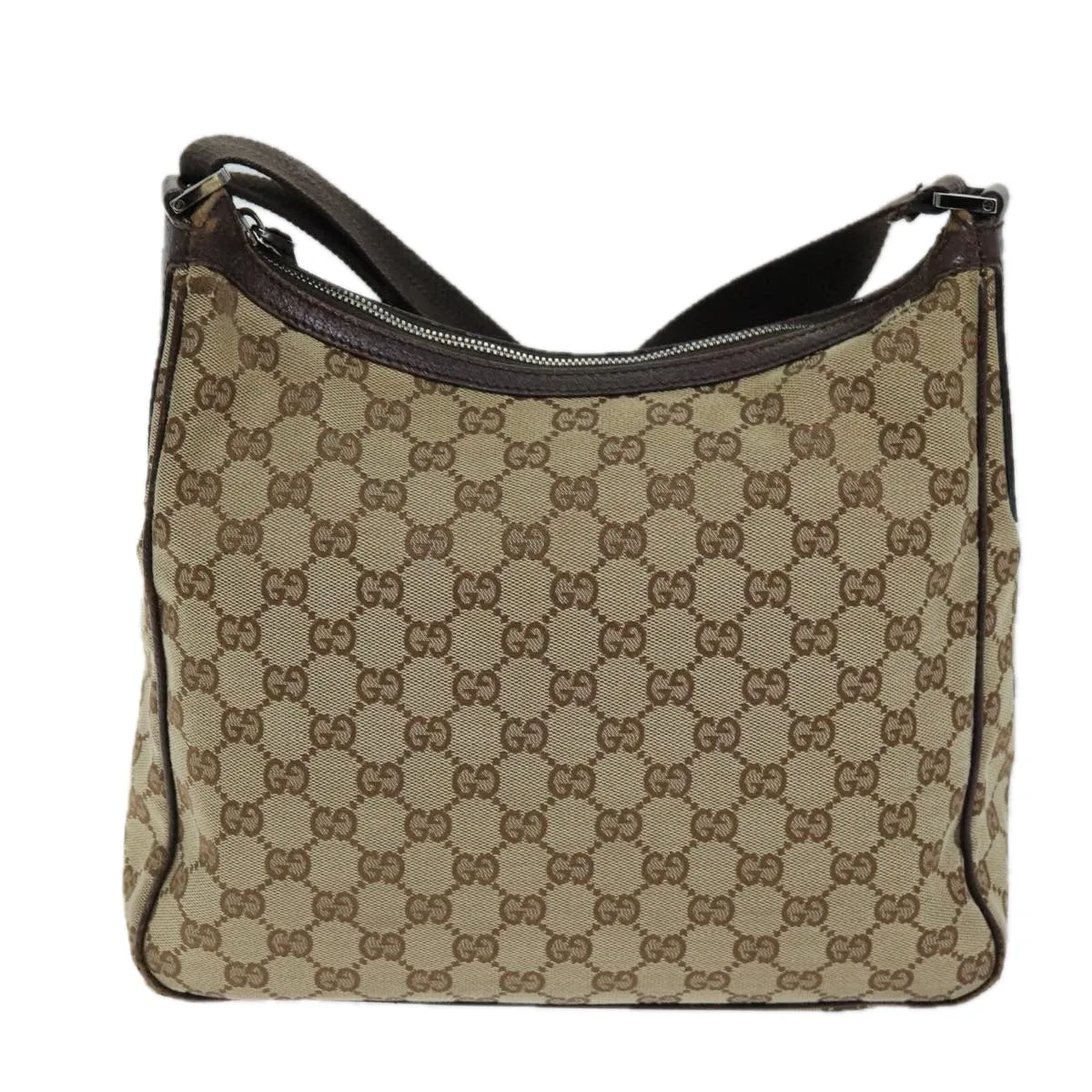 GUCCI GG Canvas Shoulder Bag Beige 131211 73982