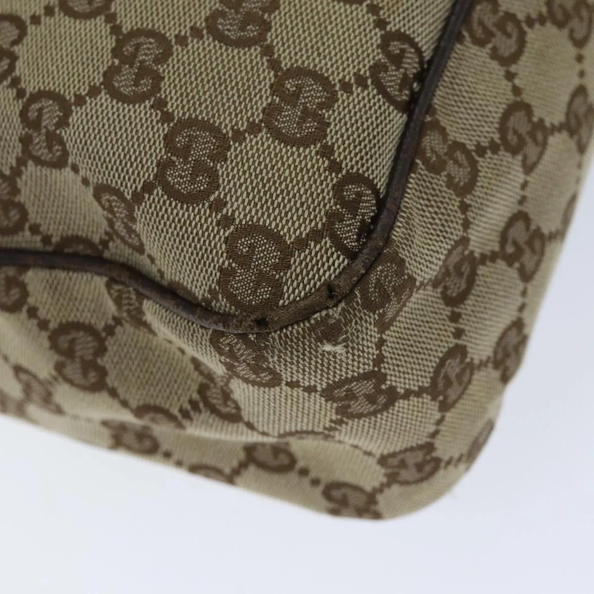 GUCCI GG Canvas Shoulder Bag Beige 131211 73982