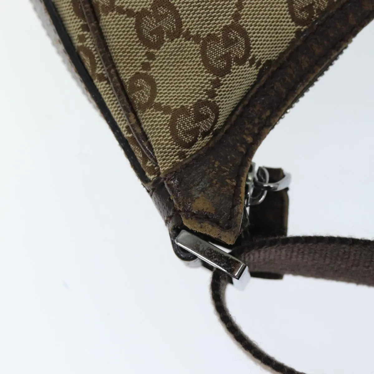 GUCCI GG Canvas Shoulder Bag Beige 131211 73982