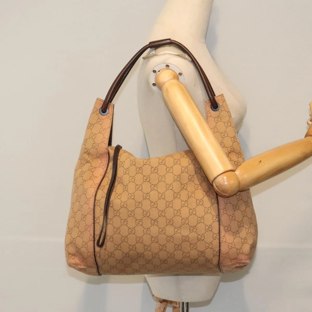 GUCCI GG Canvas Shoulder Bag Beige Brown 101292 ep5774