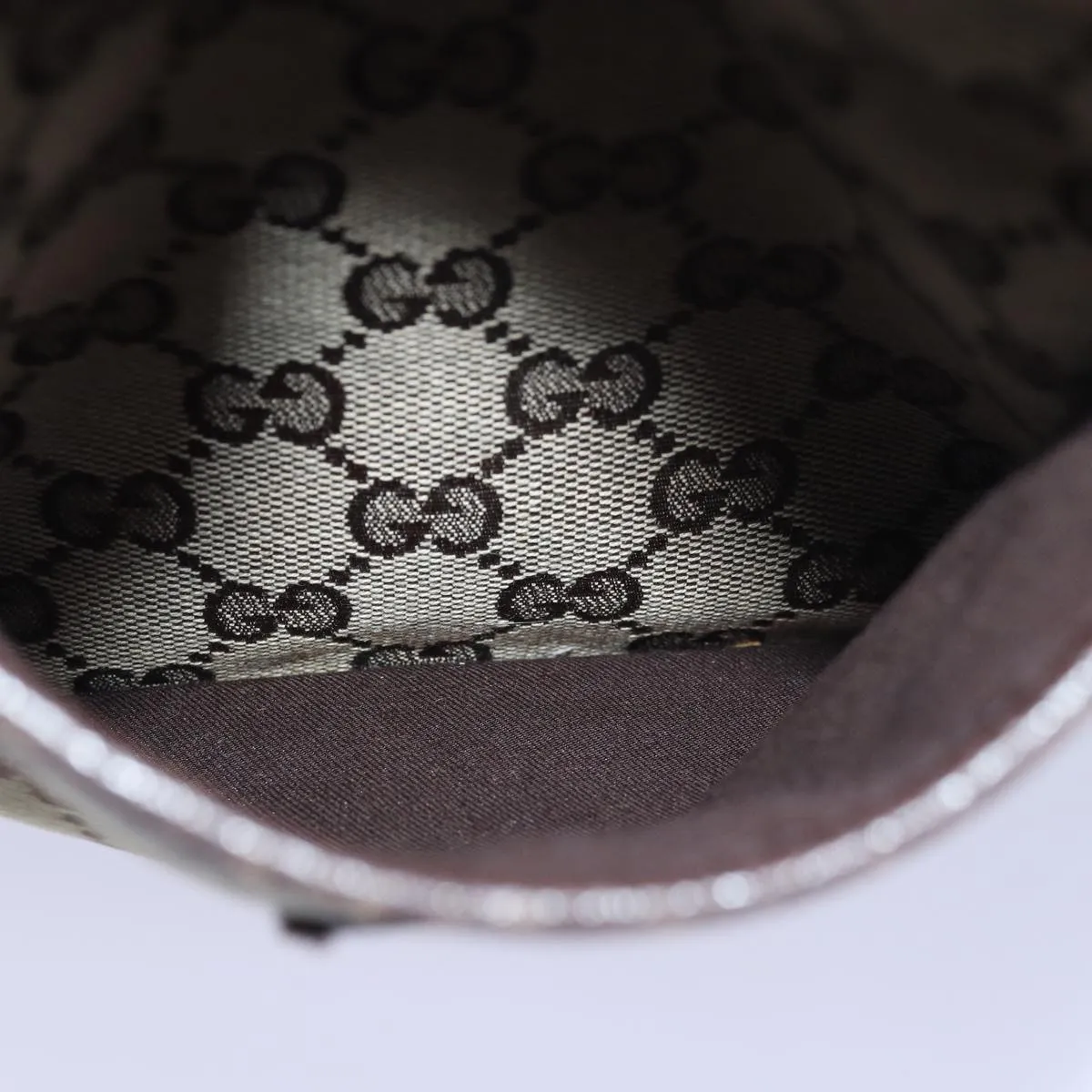 GUCCI GG Canvas Shoulder Bag Beige Brown 122793 79453