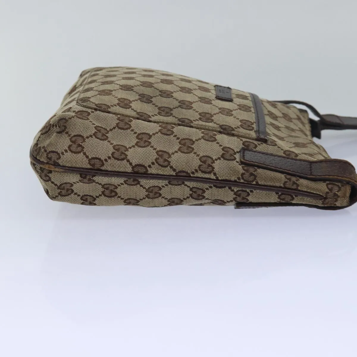 GUCCI GG Canvas Shoulder Bag Beige Brown 122793 79453