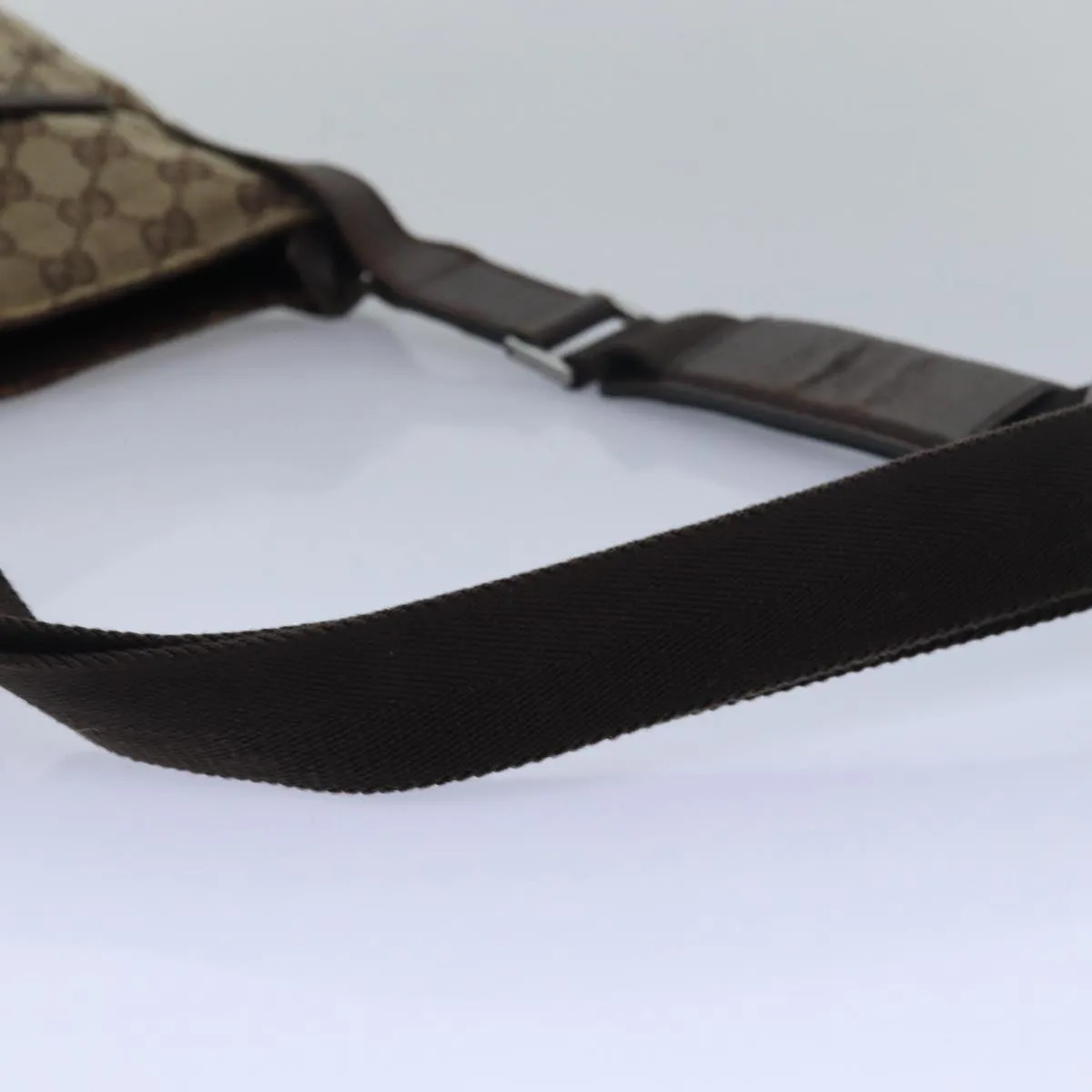 GUCCI GG Canvas Shoulder Bag Beige Brown 122793 79453