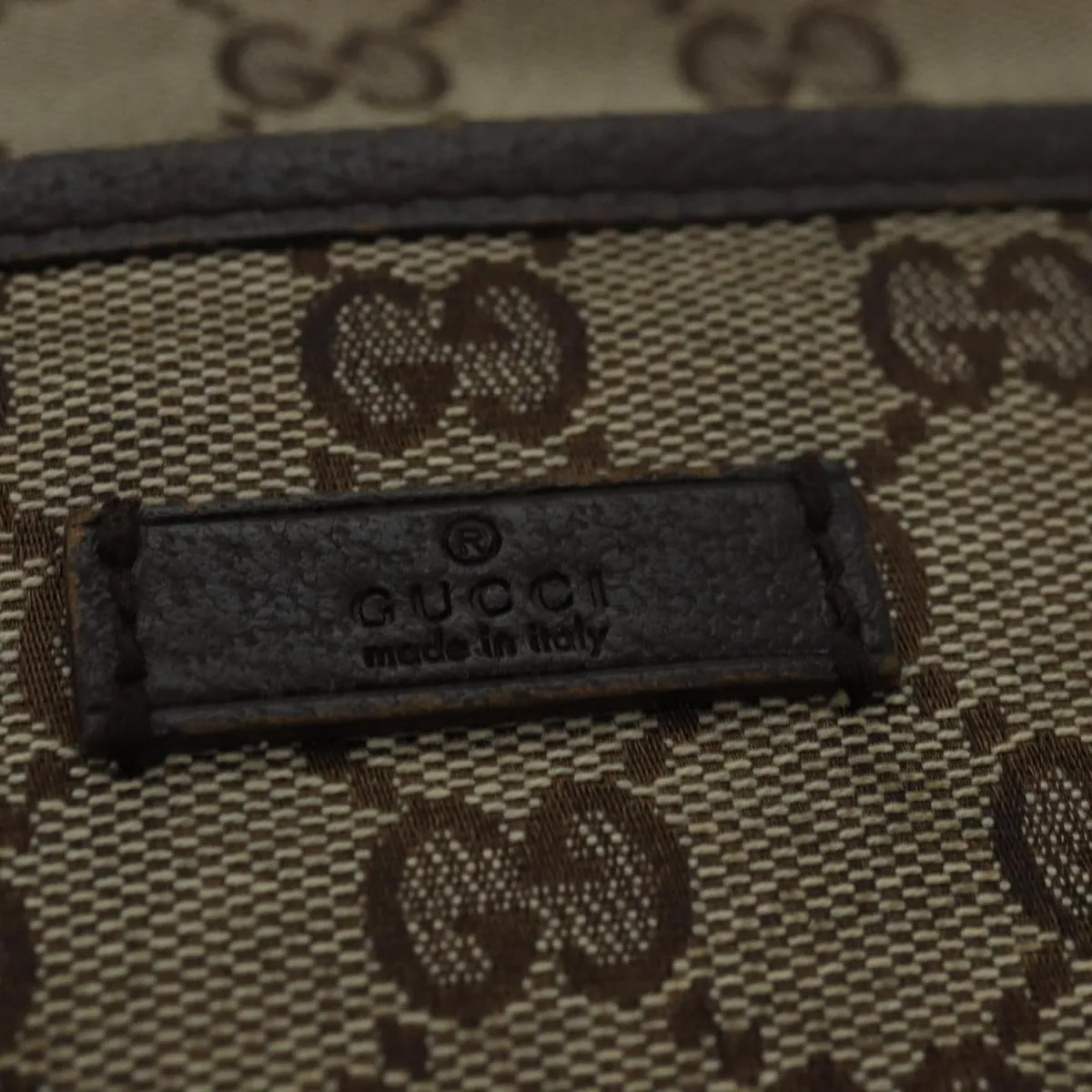 GUCCI GG Canvas Shoulder Bag Beige Brown 122793 79453