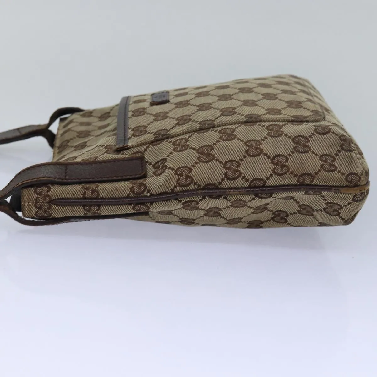 GUCCI GG Canvas Shoulder Bag Beige Brown 122793 79453