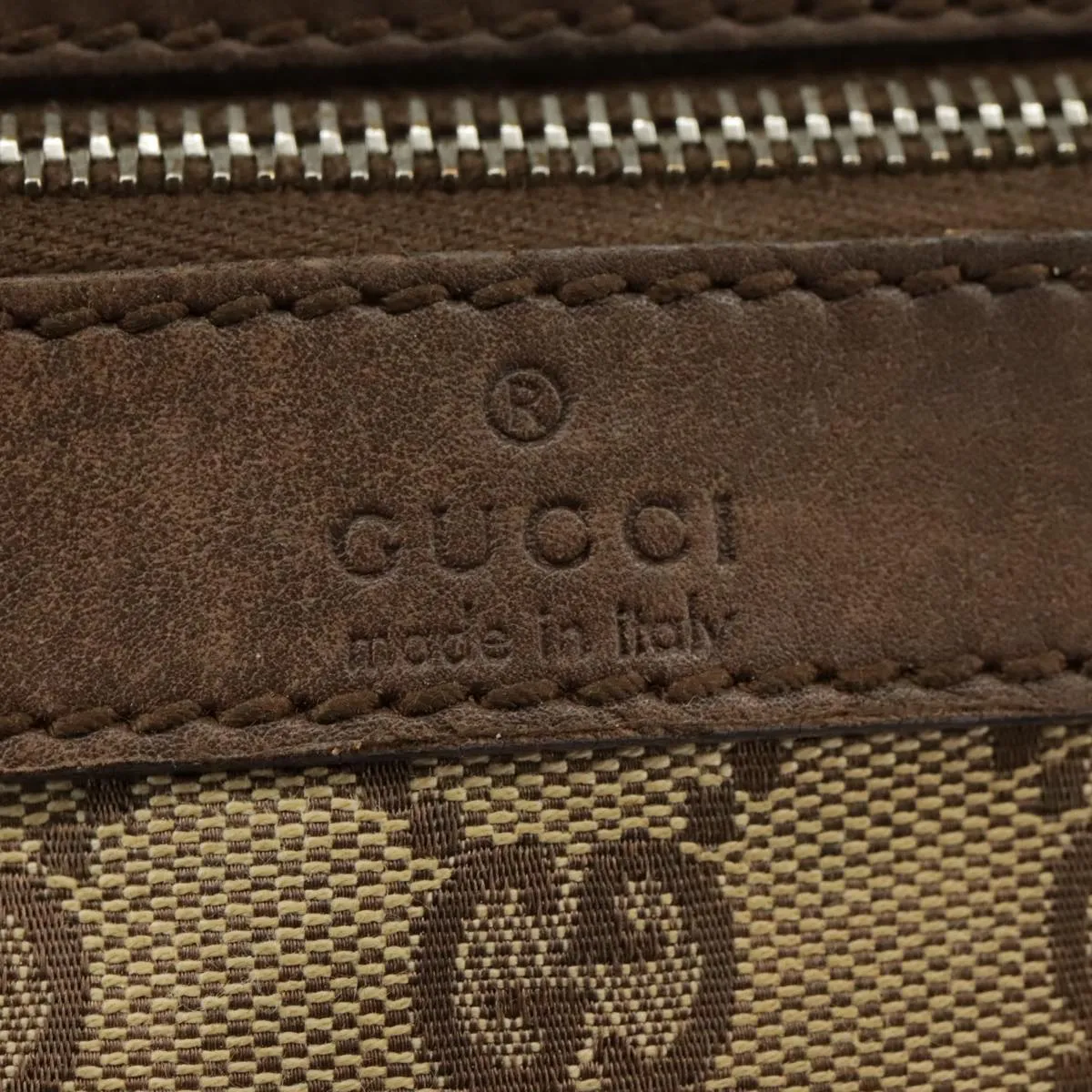 GUCCI GG Canvas Shoulder Bag Beige Brown 92562 ac3353
