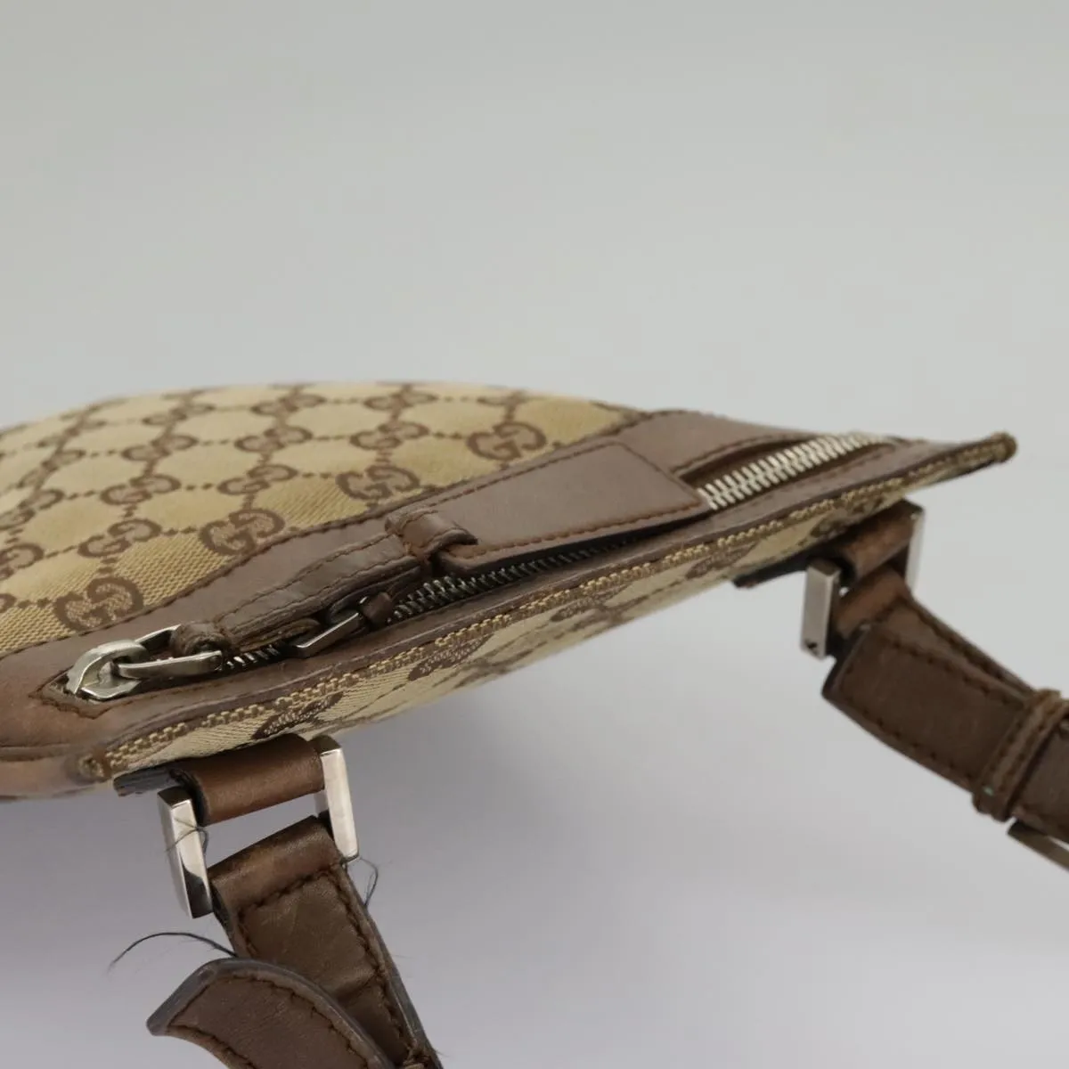 GUCCI GG Canvas Shoulder Bag Beige Brown 92562 ac3353