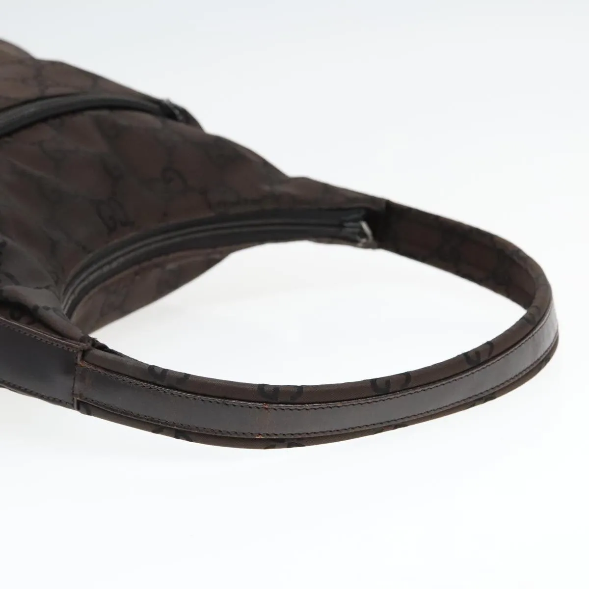 GUCCI GG Canvas Shoulder Bag Brown Silver 001 3386 93492