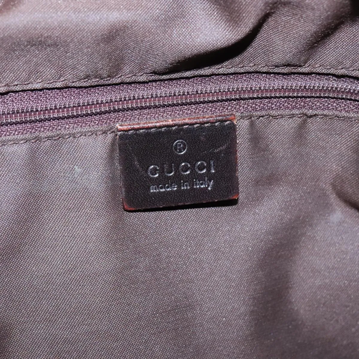 GUCCI GG Canvas Shoulder Bag Brown Silver 001 3386 93492