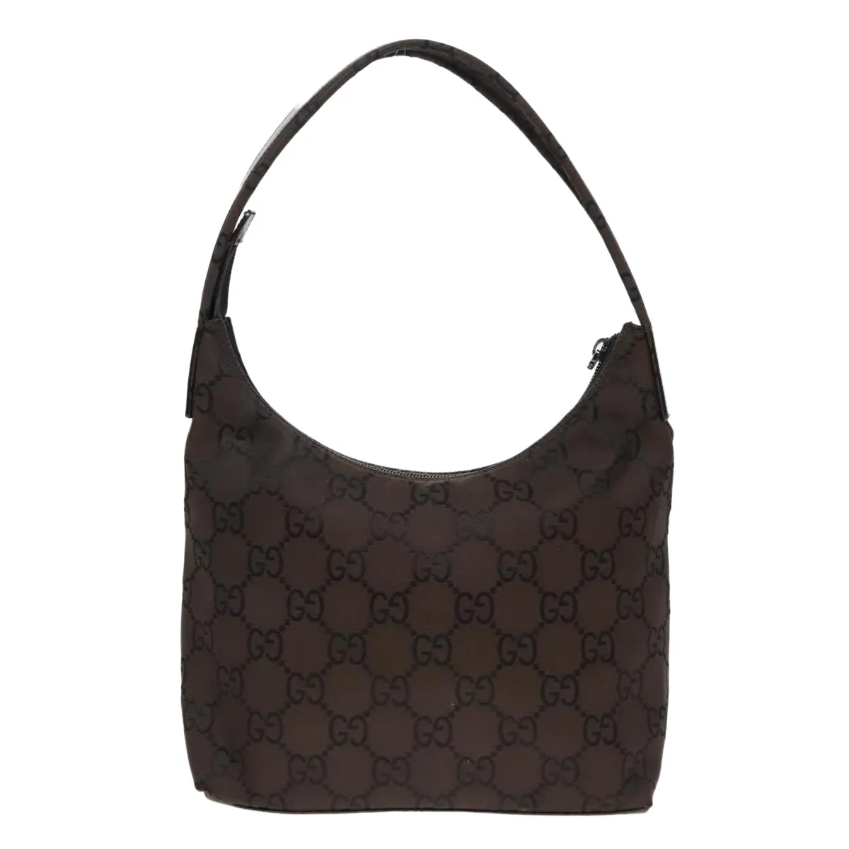 GUCCI GG Canvas Shoulder Bag Brown Silver 001 3386 93492