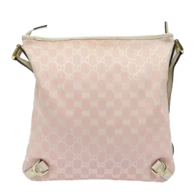 GUCCI GG Canvas Shoulder Bag Pink Gold 131326 84659