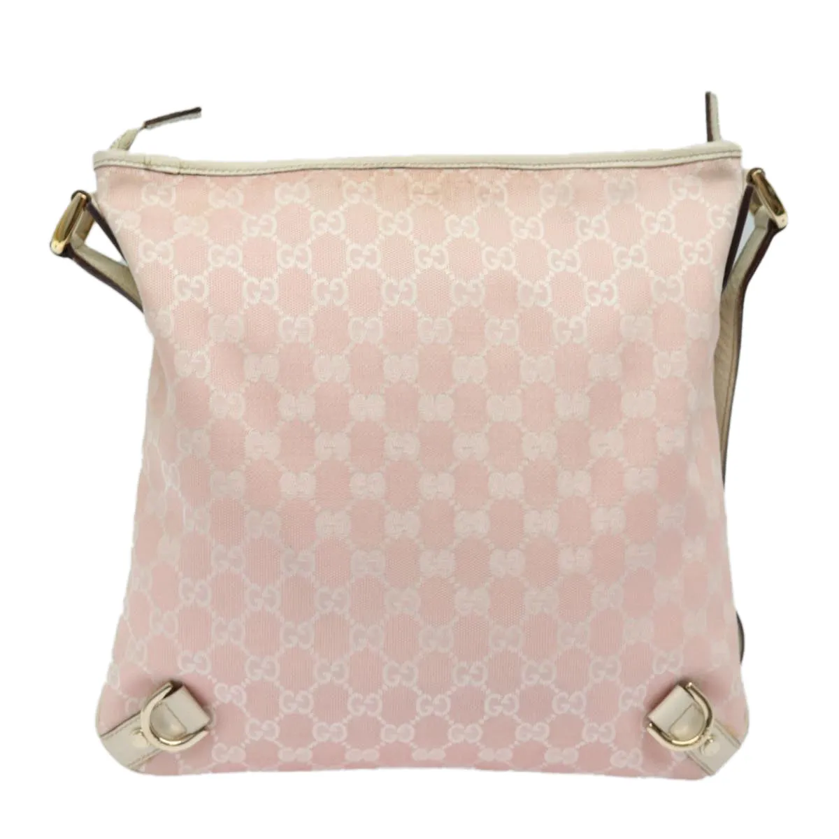 GUCCI GG Canvas Shoulder Bag Pink Gold 131326 84659