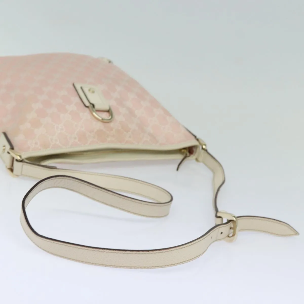 GUCCI GG Canvas Shoulder Bag Pink Gold 131326 84659