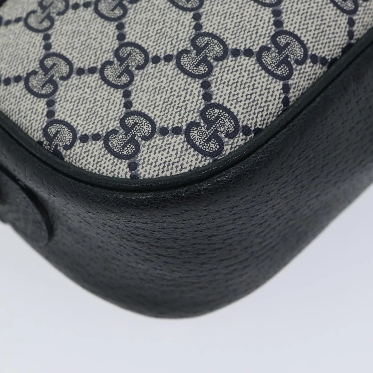 GUCCI GG Canvas Shoulder Bag PVC Navy yk11780