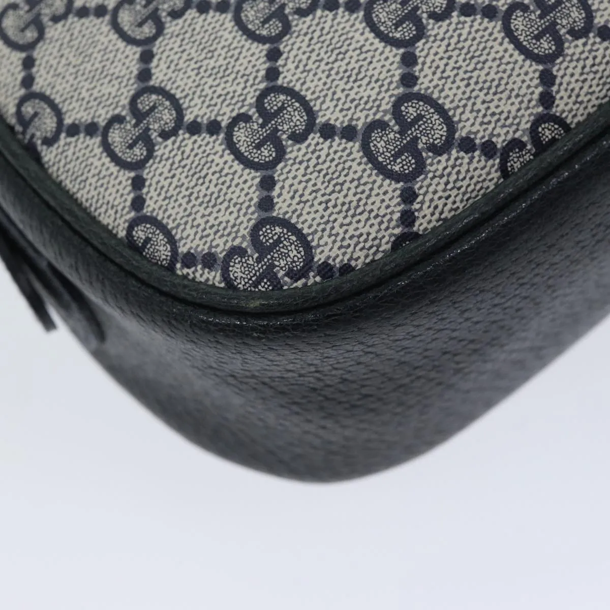 GUCCI GG Canvas Shoulder Bag PVC Navy yk11780