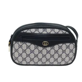GUCCI GG Canvas Shoulder Bag PVC Navy yk11780
