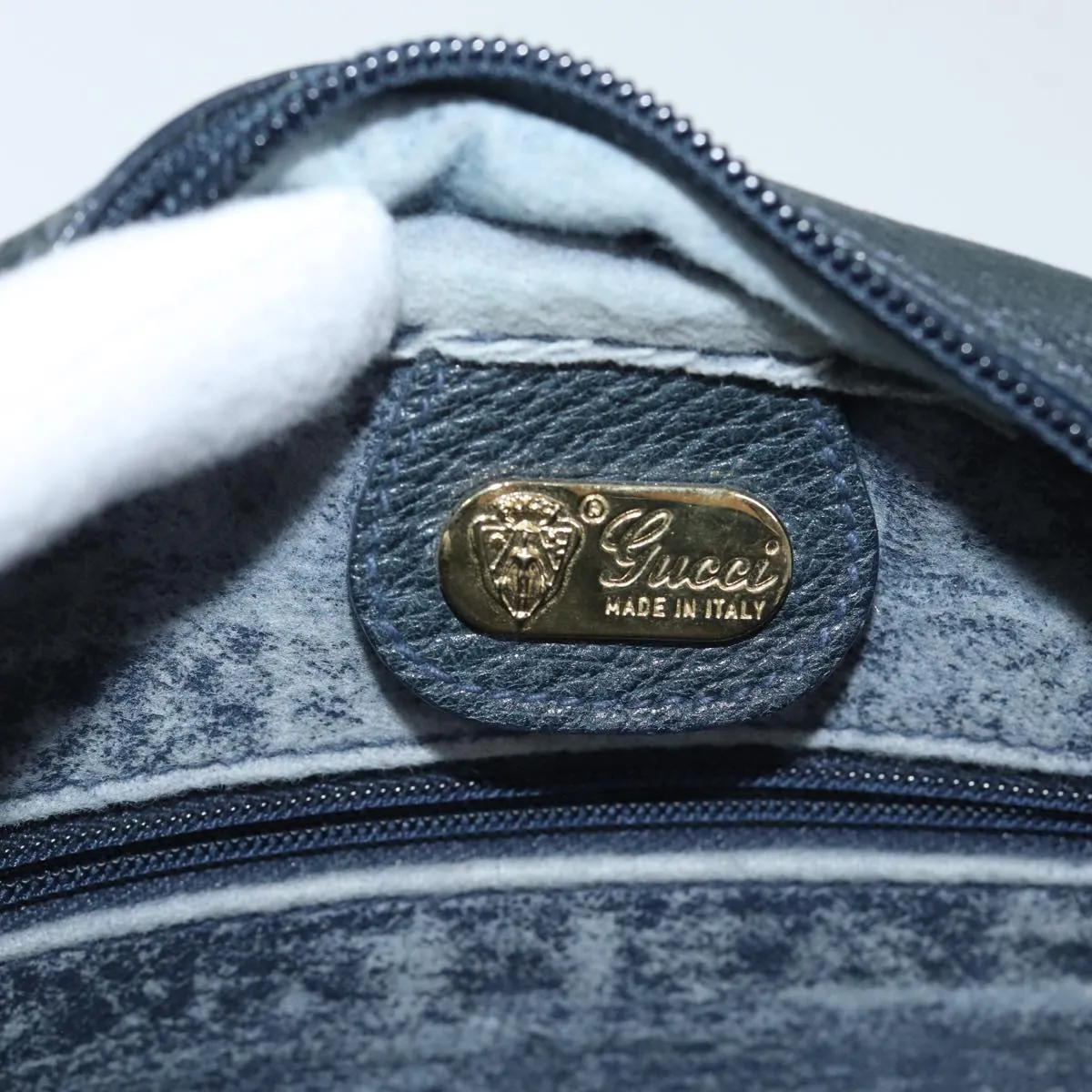 GUCCI GG Canvas Shoulder Bag PVC Navy yk11780