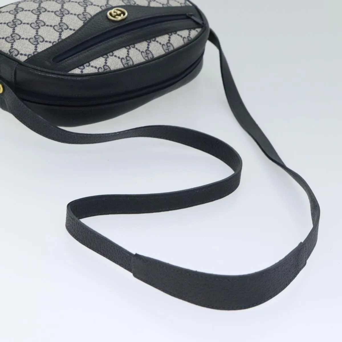 GUCCI GG Canvas Shoulder Bag PVC Navy yk11780