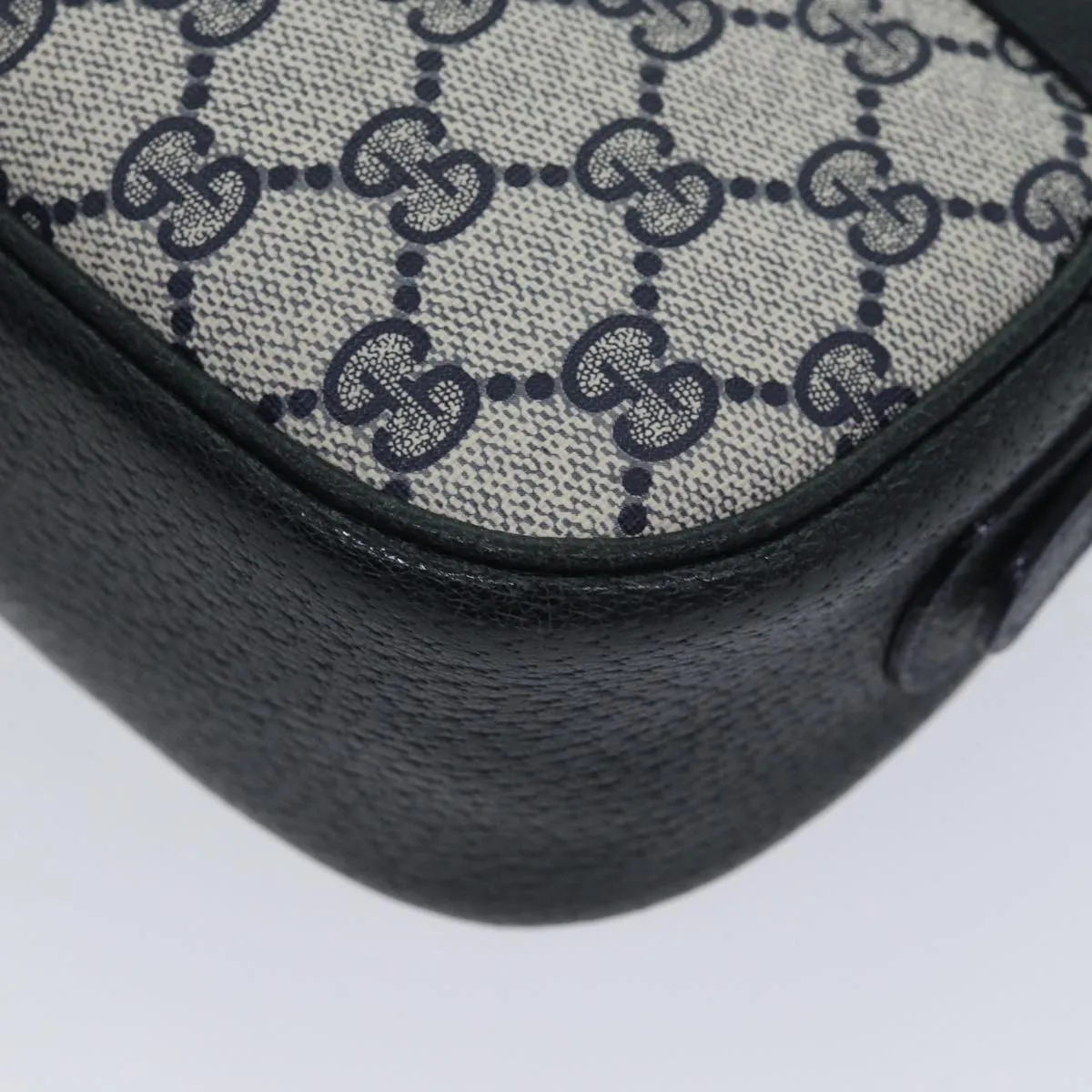 GUCCI GG Canvas Shoulder Bag PVC Navy yk11780