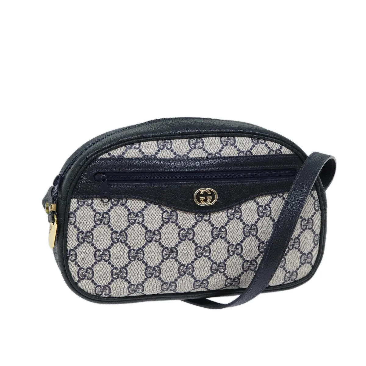 GUCCI GG Canvas Shoulder Bag PVC Navy yk11780