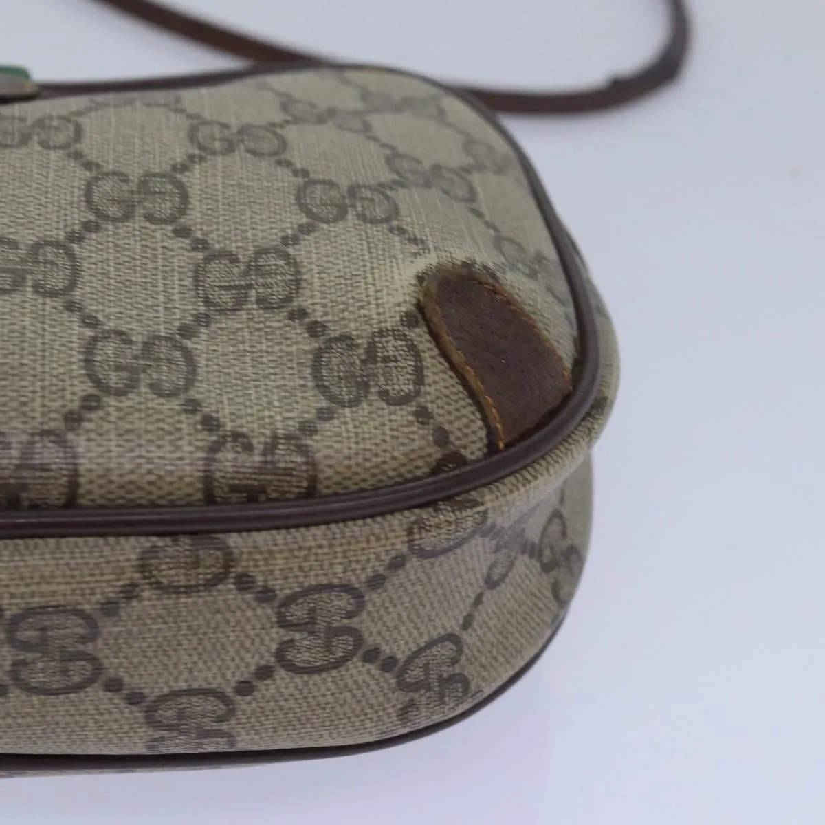 GUCCI GG Supreme Shoulder Bag PVC Leather Beige 156 02 066 bs15442