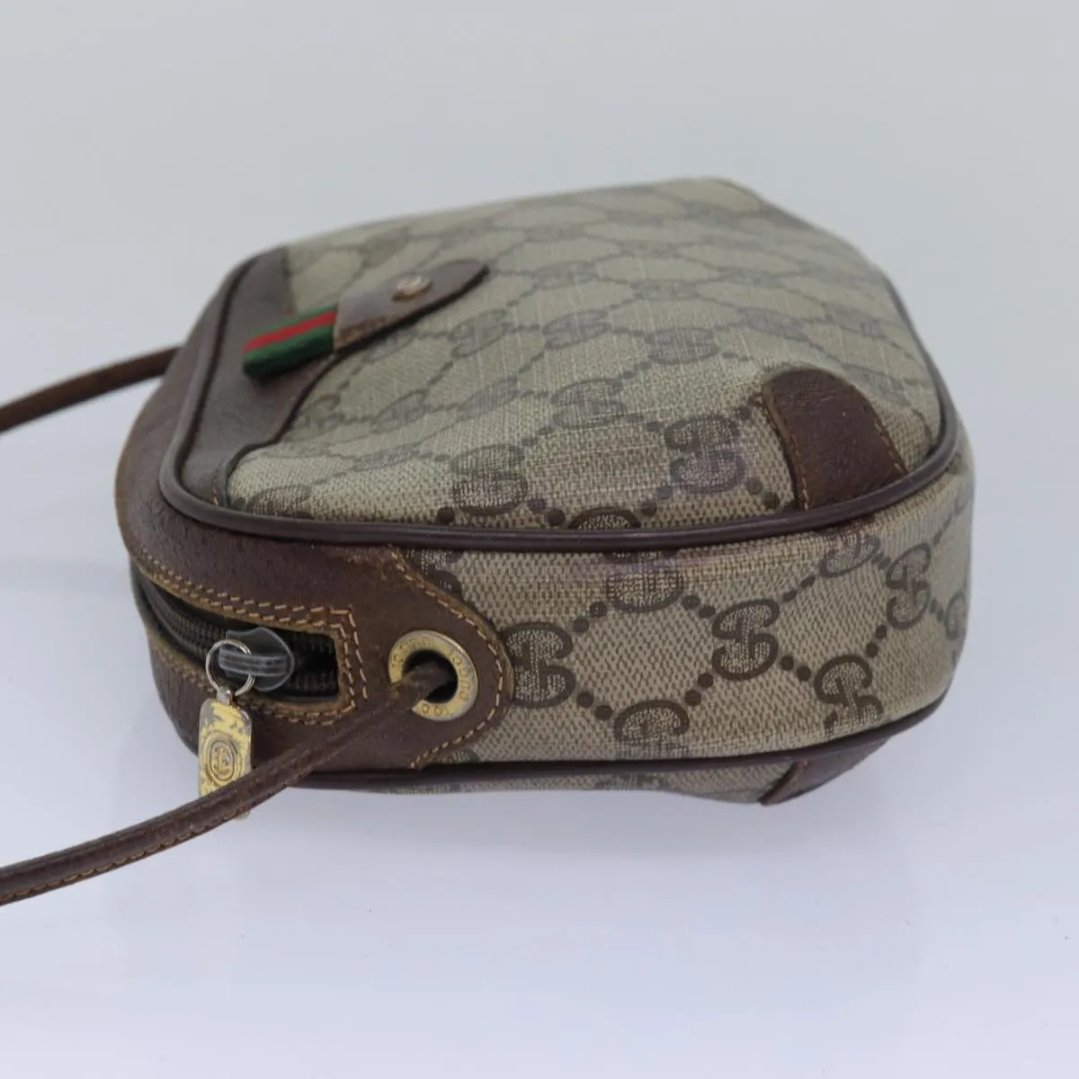 GUCCI GG Supreme Shoulder Bag PVC Leather Beige 156 02 066 bs15442