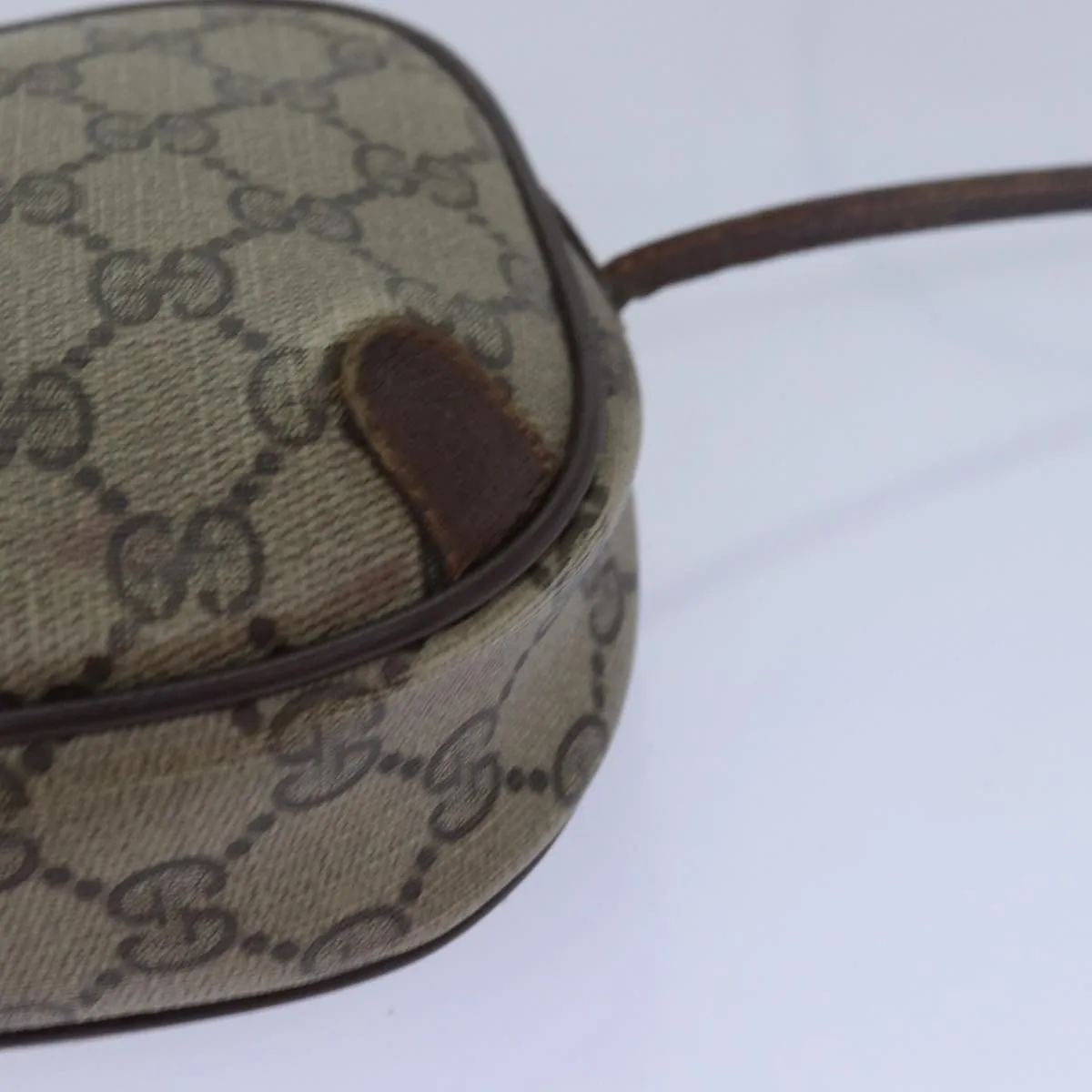 GUCCI GG Supreme Shoulder Bag PVC Leather Beige 156 02 066 bs15442
