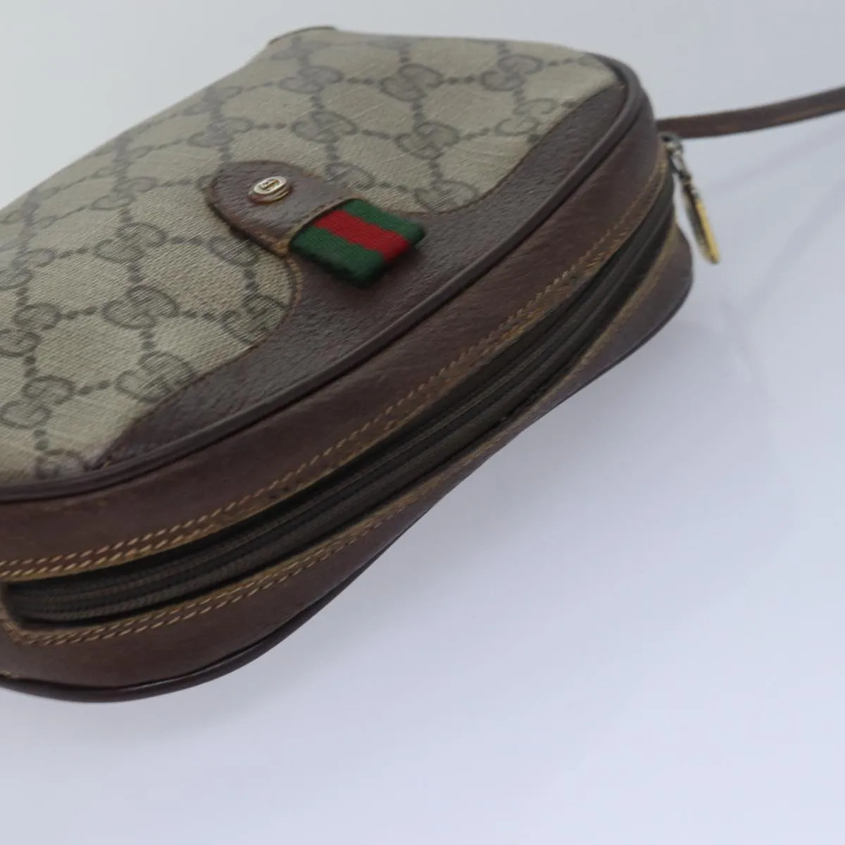 GUCCI GG Supreme Shoulder Bag PVC Leather Beige 156 02 066 bs15442