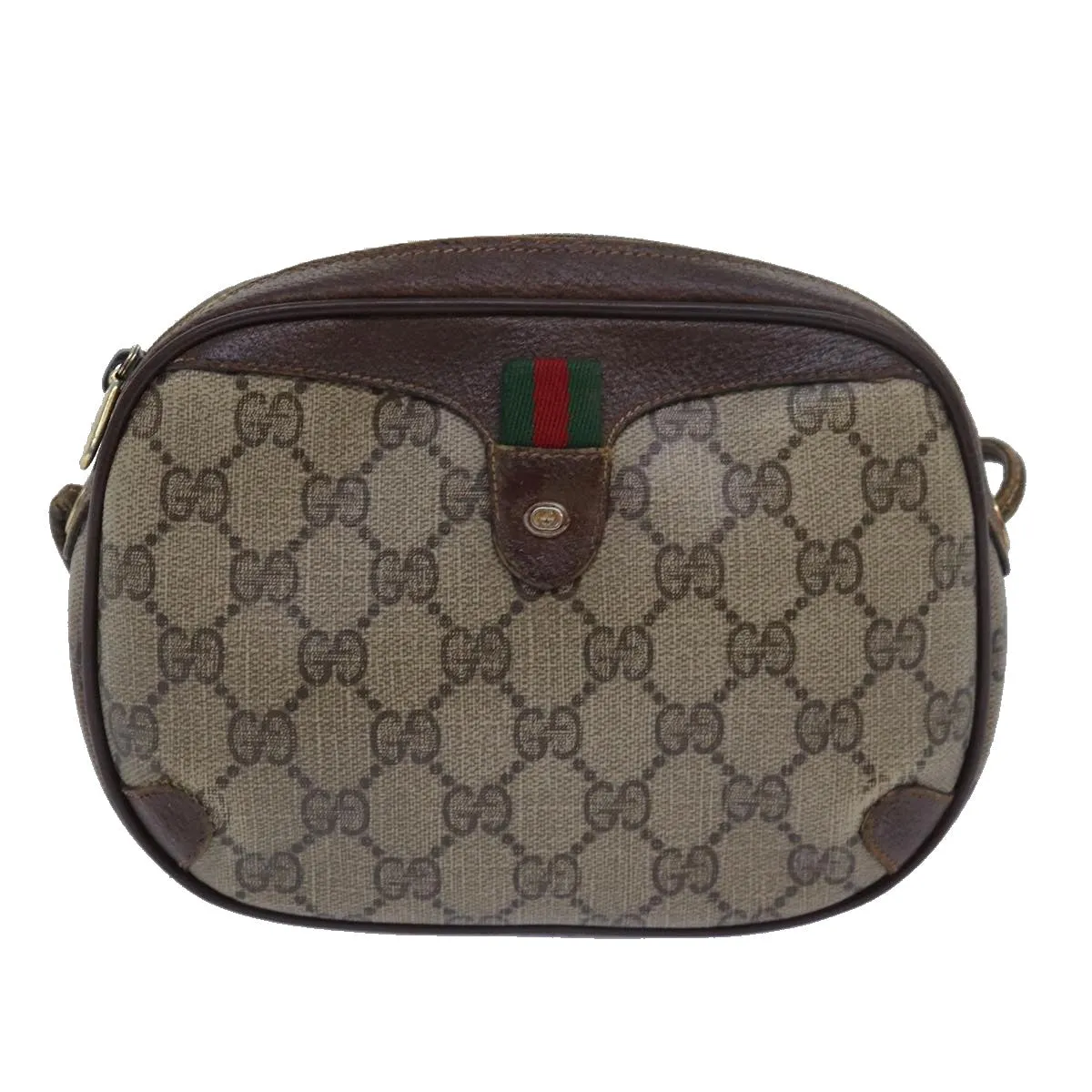 GUCCI GG Supreme Shoulder Bag PVC Leather Beige 156 02 066 bs15442
