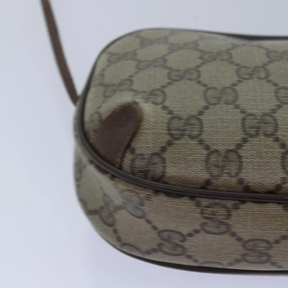 GUCCI GG Supreme Shoulder Bag PVC Leather Beige 156 02 066 bs15442