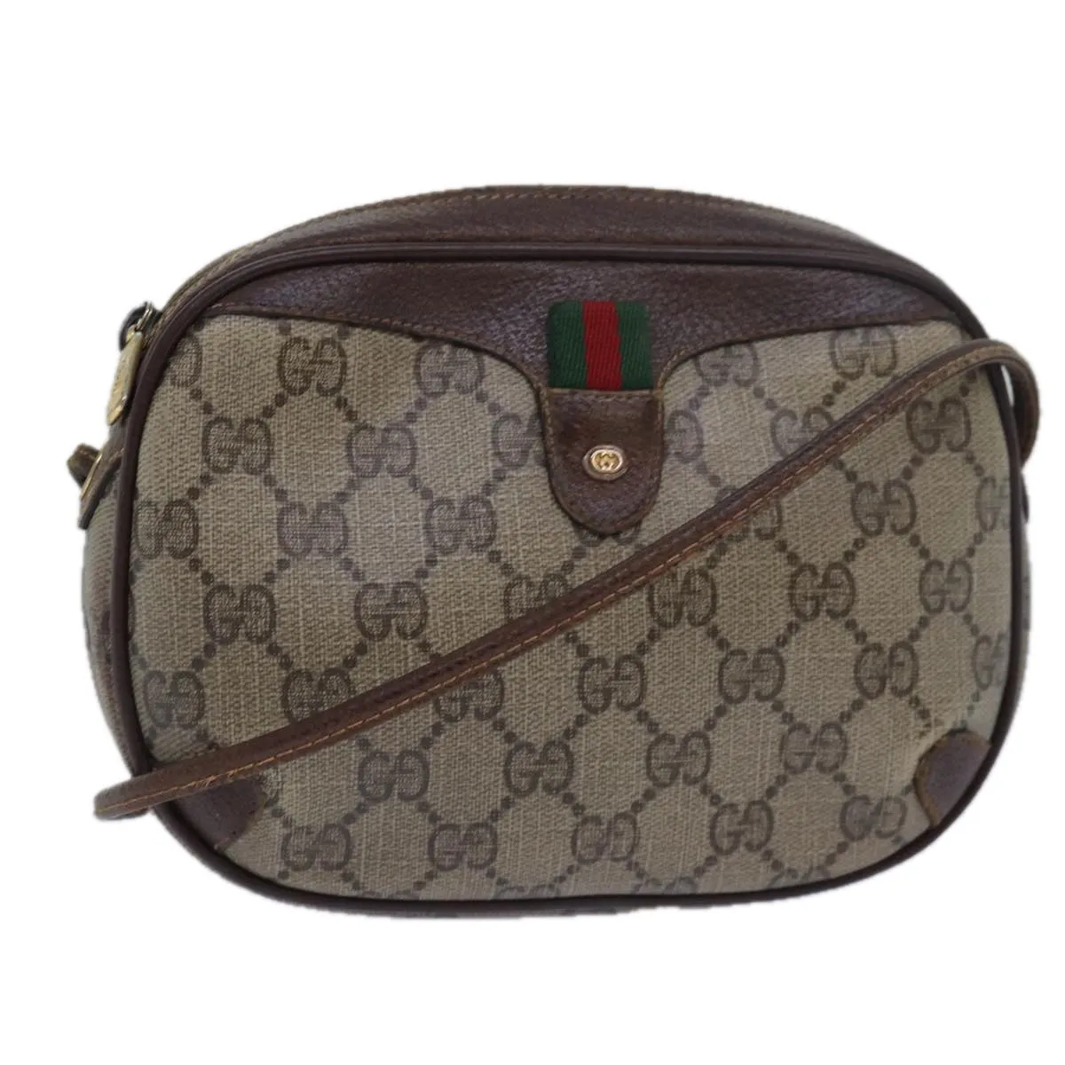 GUCCI GG Supreme Shoulder Bag PVC Leather Beige 156 02 066 bs15442