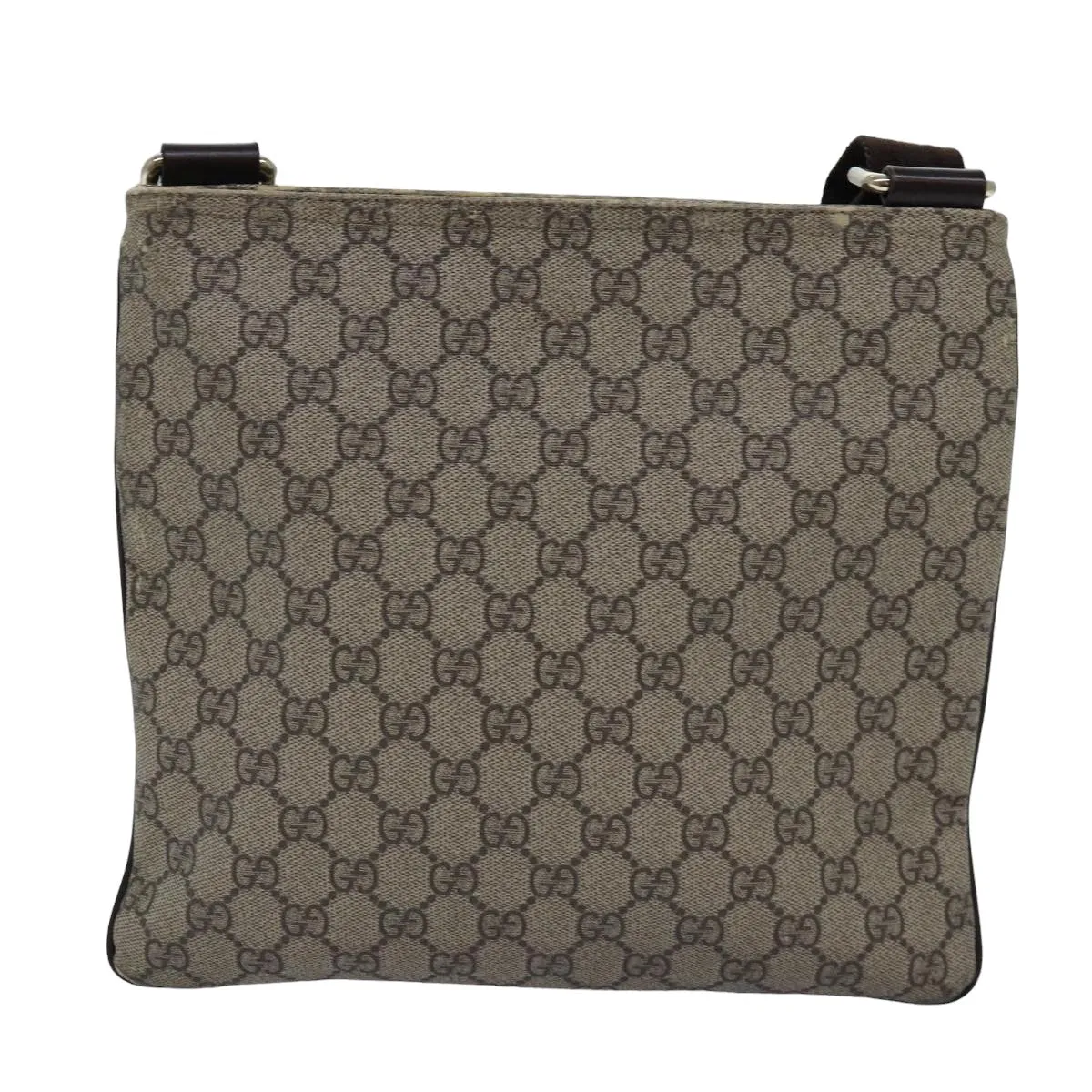 GUCCI GG Supreme Shoulder Bag PVC Leather Beige 295257 th5026