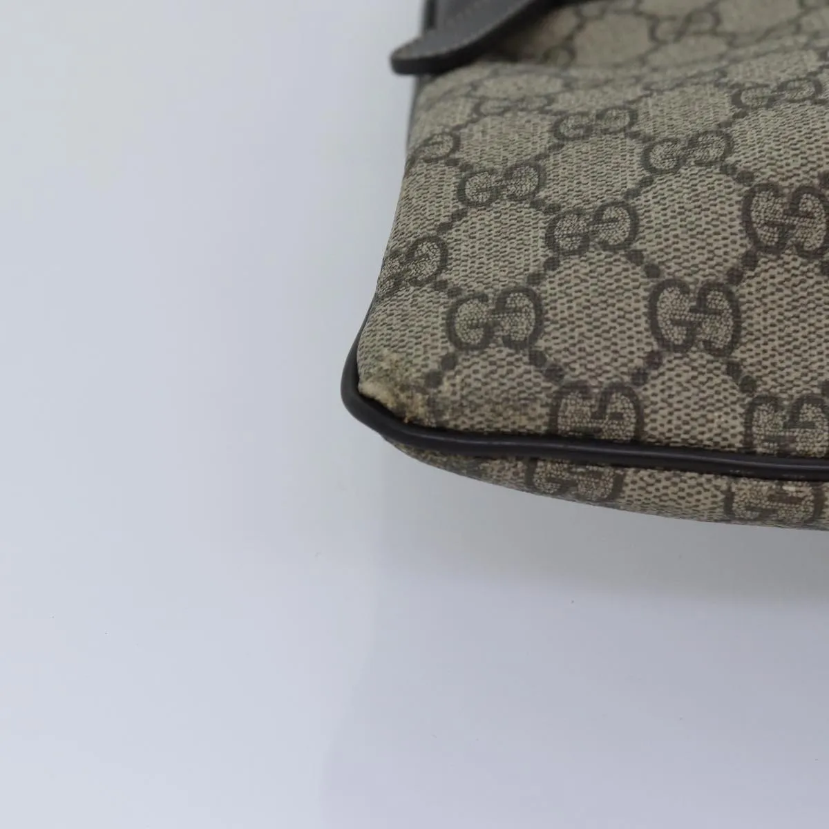 GUCCI GG Supreme Shoulder Bag PVC Leather Beige 295257 th5026