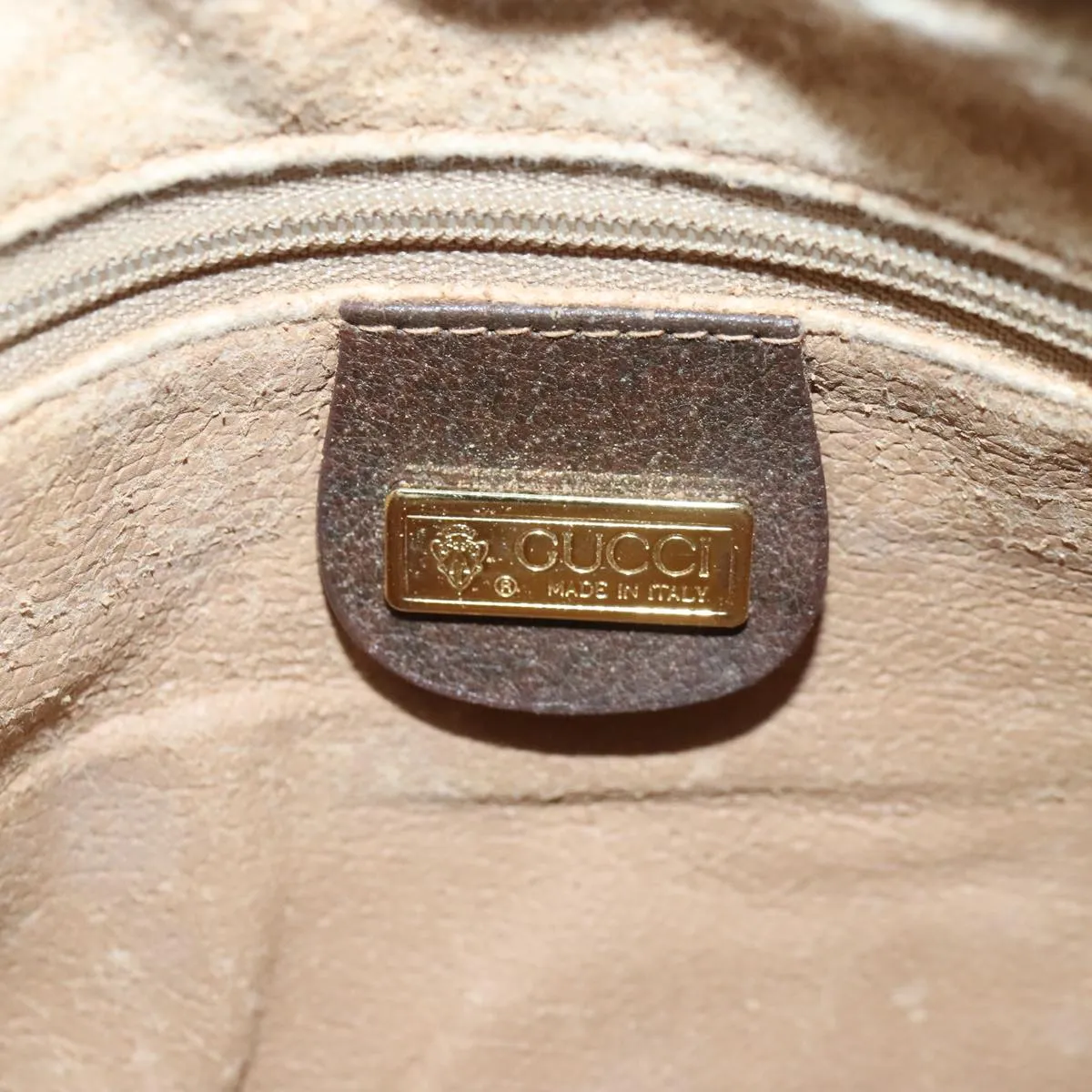 GUCCI GG Supreme Shoulder Bag PVC Leather Beige ep6706