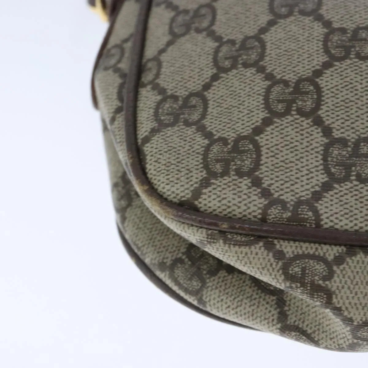 GUCCI GG Supreme Shoulder Bag PVC Leather Beige ep6706
