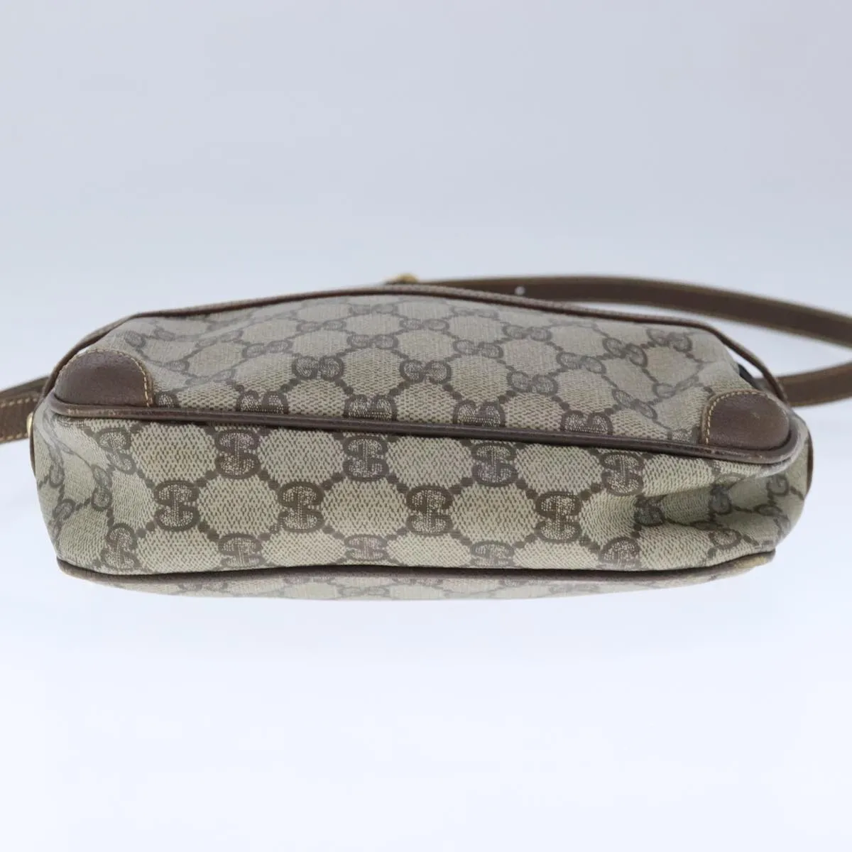 GUCCI GG Supreme Shoulder Bag PVC Leather Beige ep6706