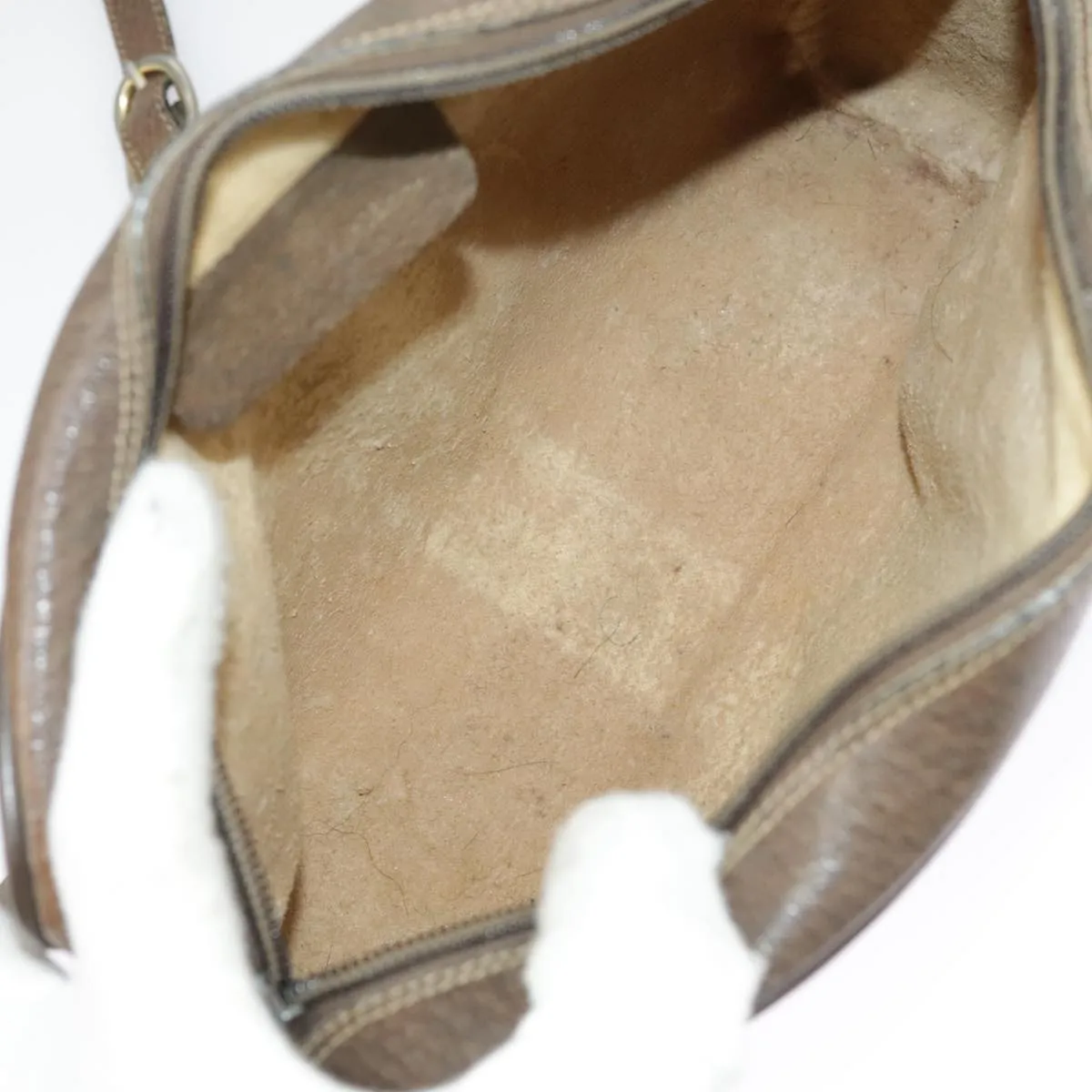 GUCCI GG Supreme Web Sherry Line Shoulder Bag PVC Beige 56 02 004 95827
