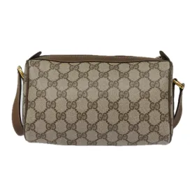 GUCCI GG Supreme Web Sherry Line Shoulder Bag PVC Beige 89 02 032 89030
