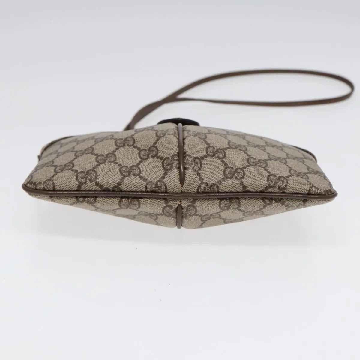 GUCCI GG Supreme Web Sherry Line Shoulder Bag PVC Beige 904 02 047 85369
