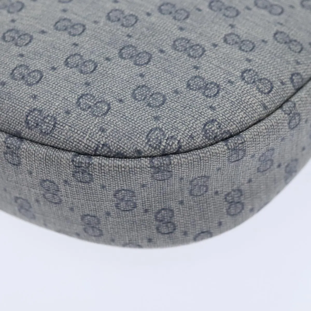 GUCCI Micro GG Supreme Shoulder Bag PVC Navy Gold mr487