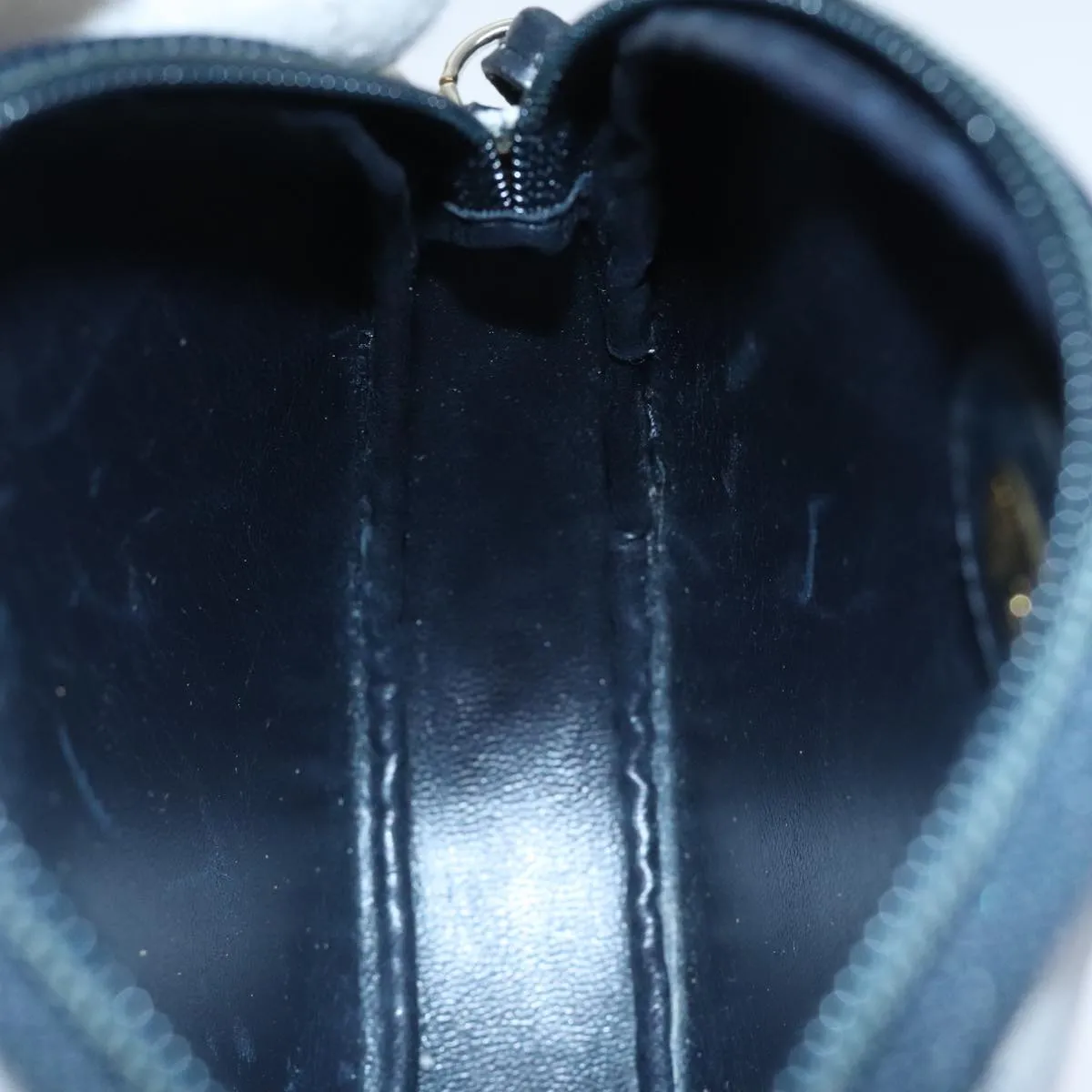 GUCCI Micro GG Supreme Shoulder Bag PVC Navy Gold mr487