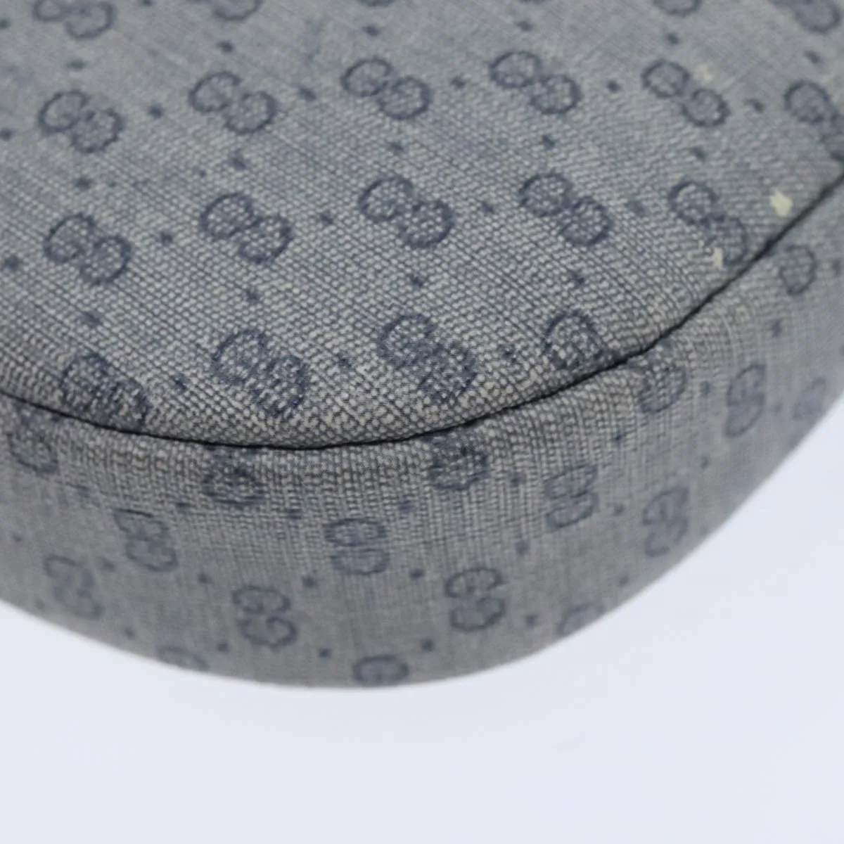 GUCCI Micro GG Supreme Shoulder Bag PVC Navy Gold mr487