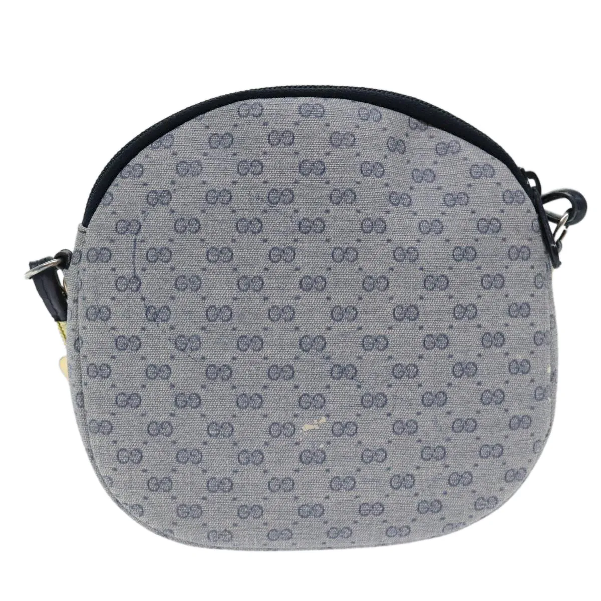 GUCCI Micro GG Supreme Shoulder Bag PVC Navy Gold mr487